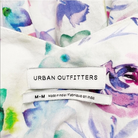 URBAN OUTFITTERS floral puff sleeve poplin top - Picture 9 of 11